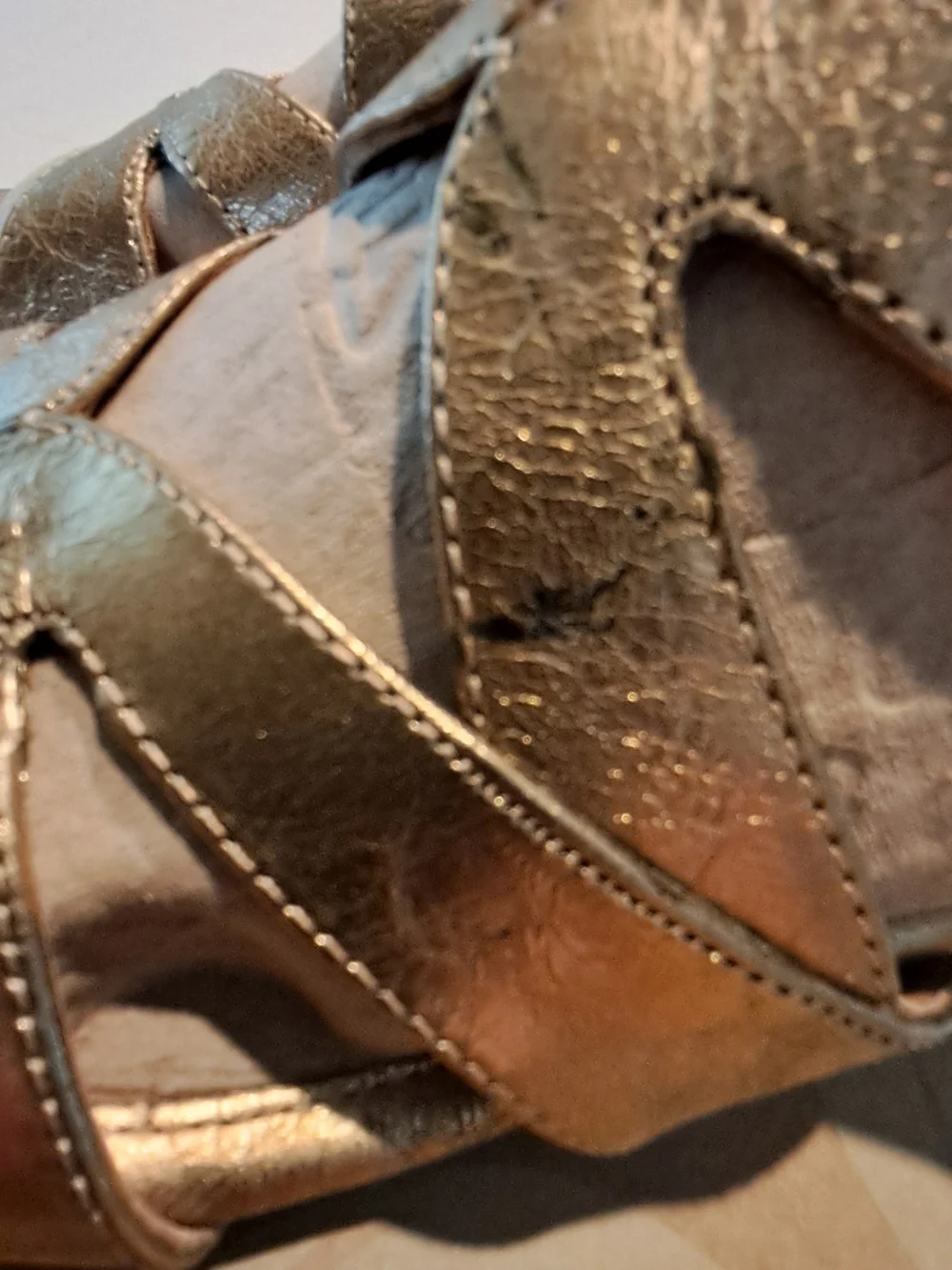 Regan Old Gold Strappy Wedge‎ Sandals by Sofft - Women Size 8M